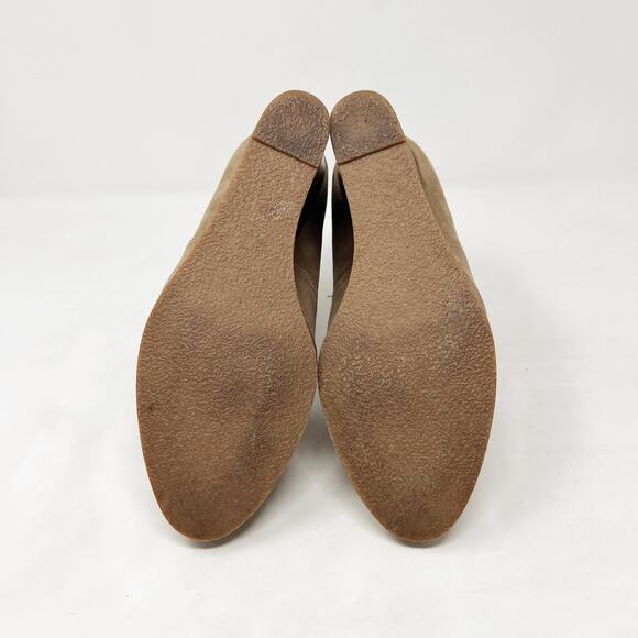 [Audrey Brooke] Brown Leather Cindy Chelsea Ankle Boot Wedge Stacked Heel Size 9 - Picture 10 of 12